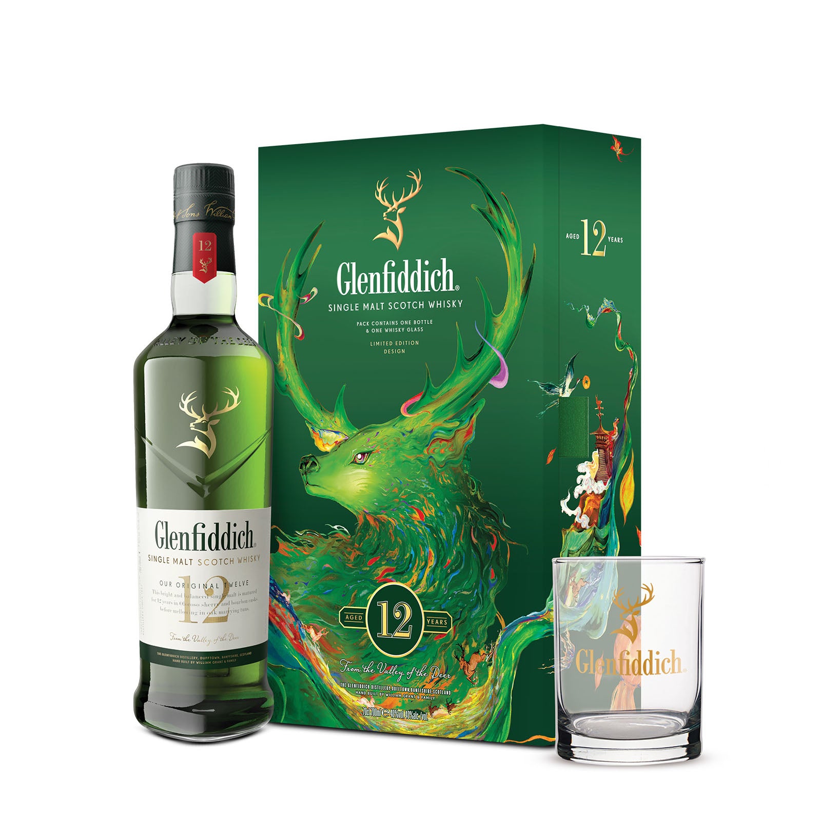 Glenfiddich Single Malt Whisky CNY 2025 Gift Pack 12Yrs 700ml