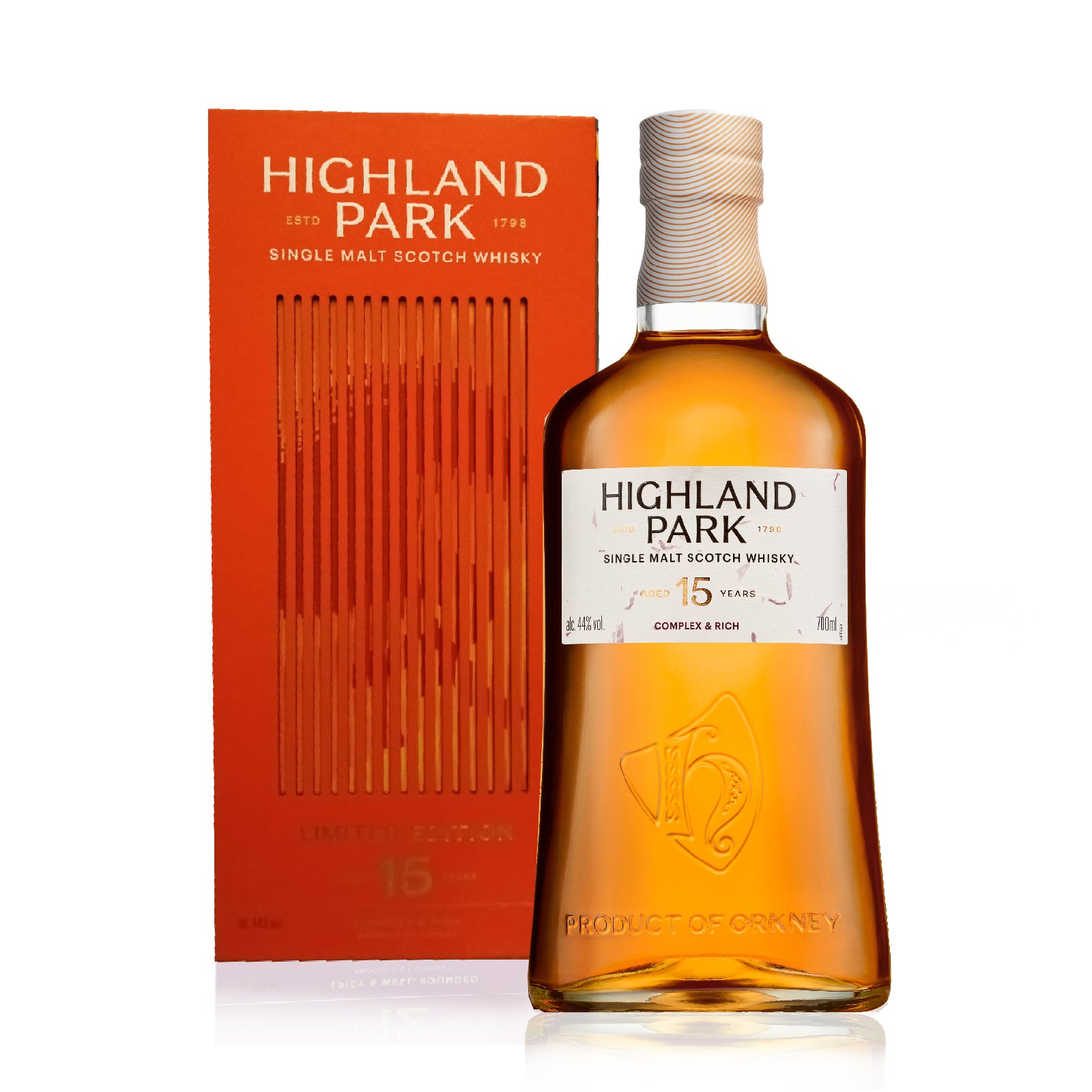 Highland Park Single Malt Scotch Whisky Complex & Rich 15Yrs 700ml