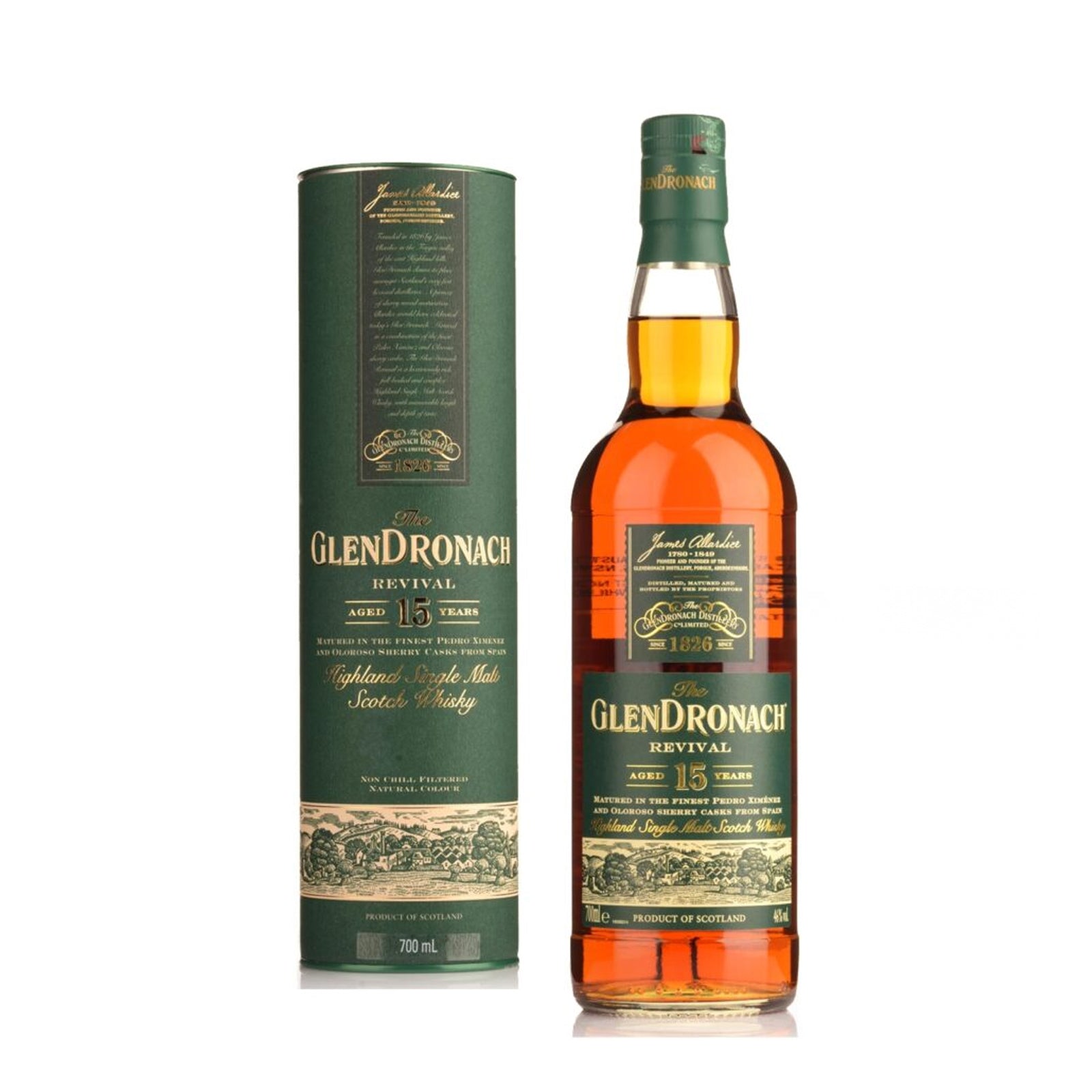 The GlenDronach Revival Single Malt Whisky 15Yrs 700ml – 1855 The