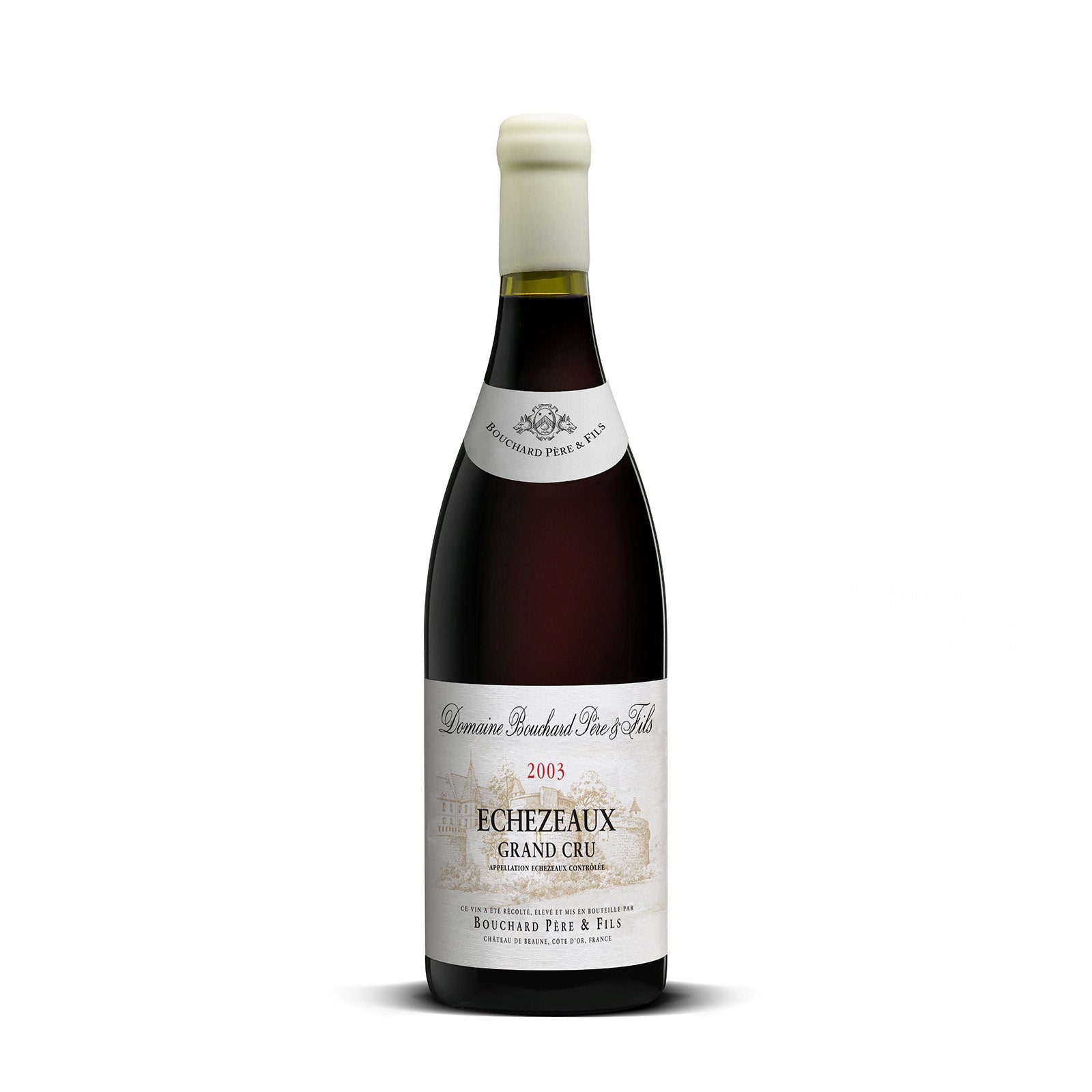Bouchard Pere Fils Echezeaux Grand Cru 2003 red wine bottle front view.