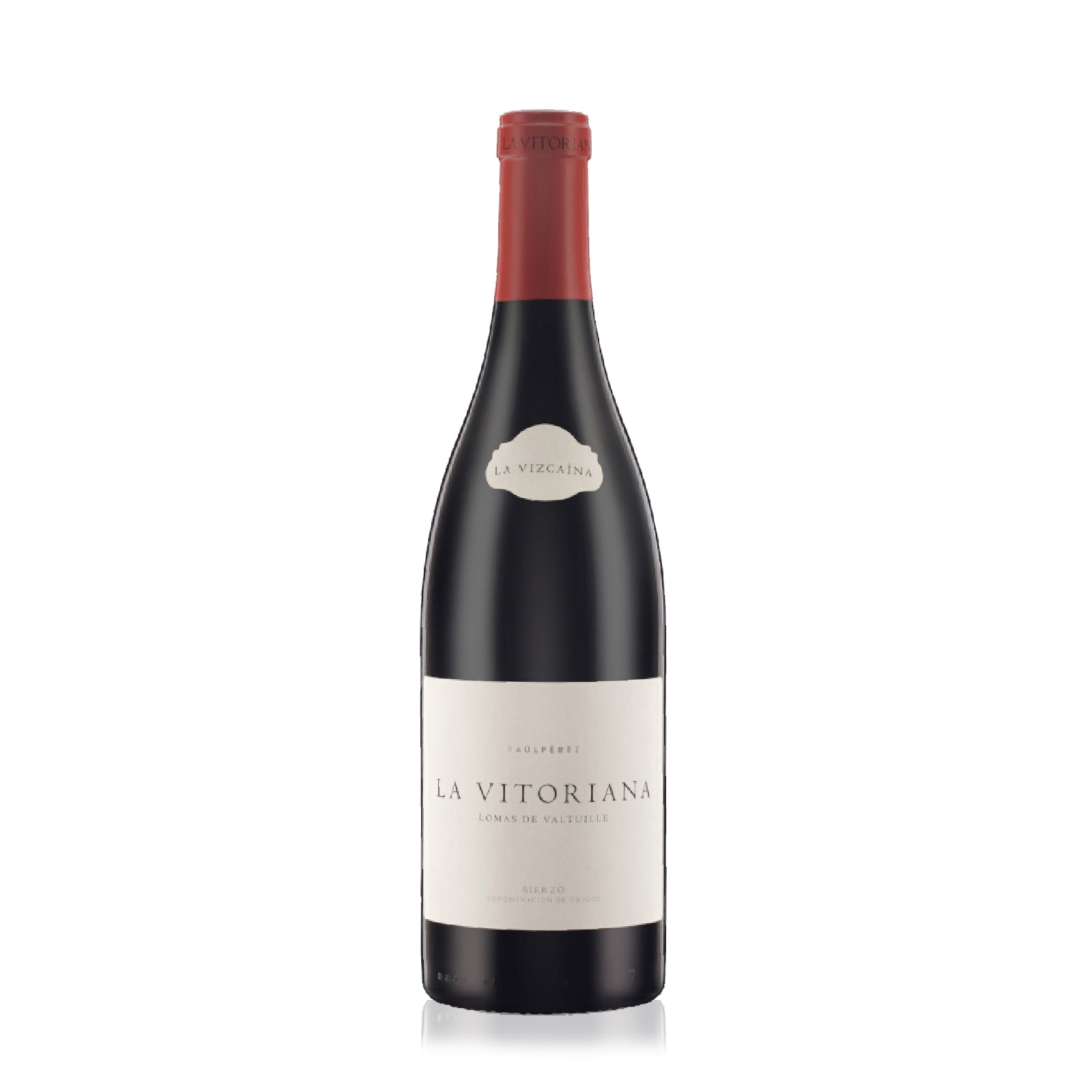 Bottle of red wine Raúl Perez La Vizcaína La Vitoriana.