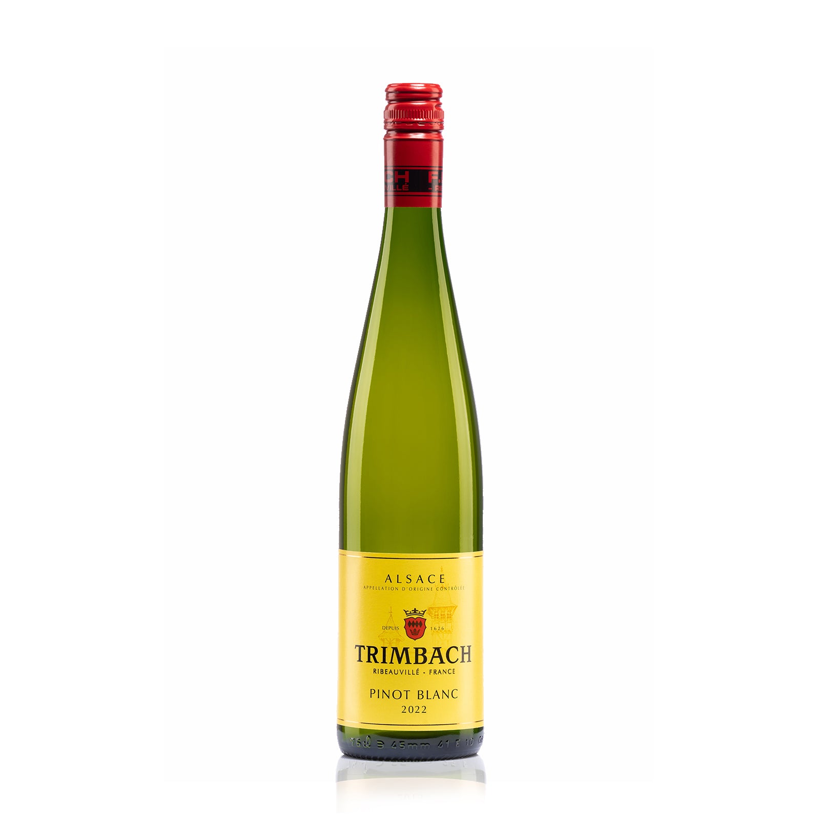 A bottle of Trimbach Classic Pinot Blanc 2022 white wine.