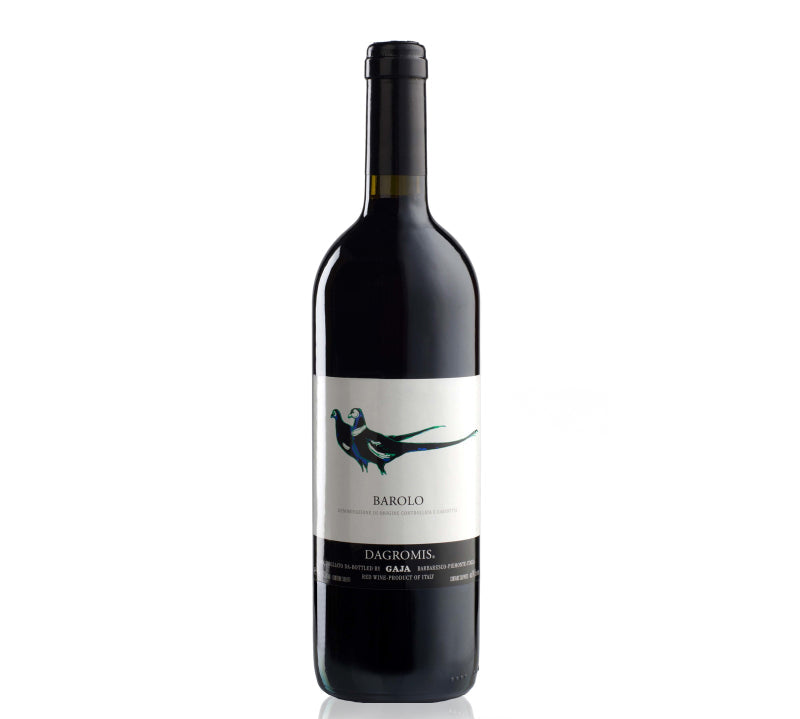 A bottle of Angelo Gaja Dagromis Barolo red wine.