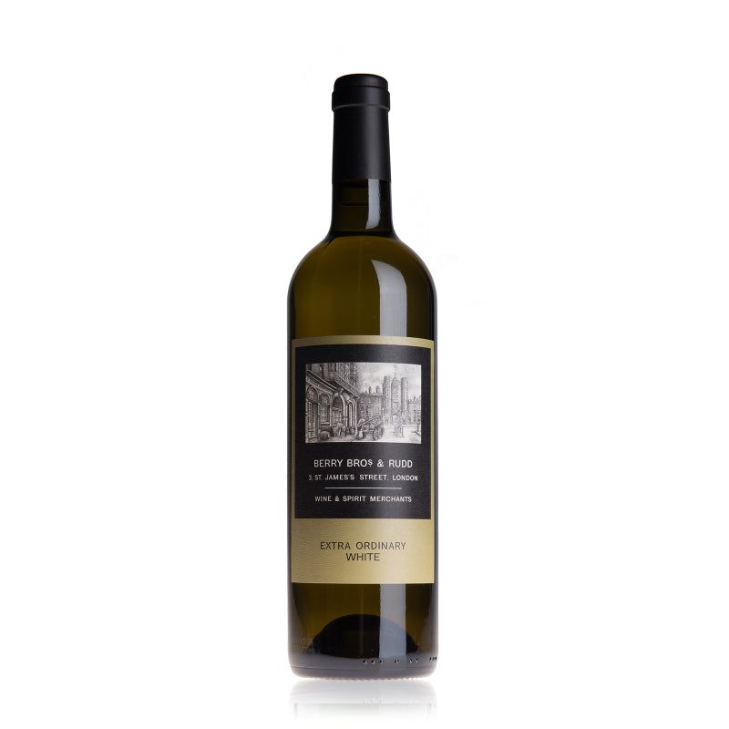 A bottle of Berry Brod & Ruod Extra Ordinary White wine