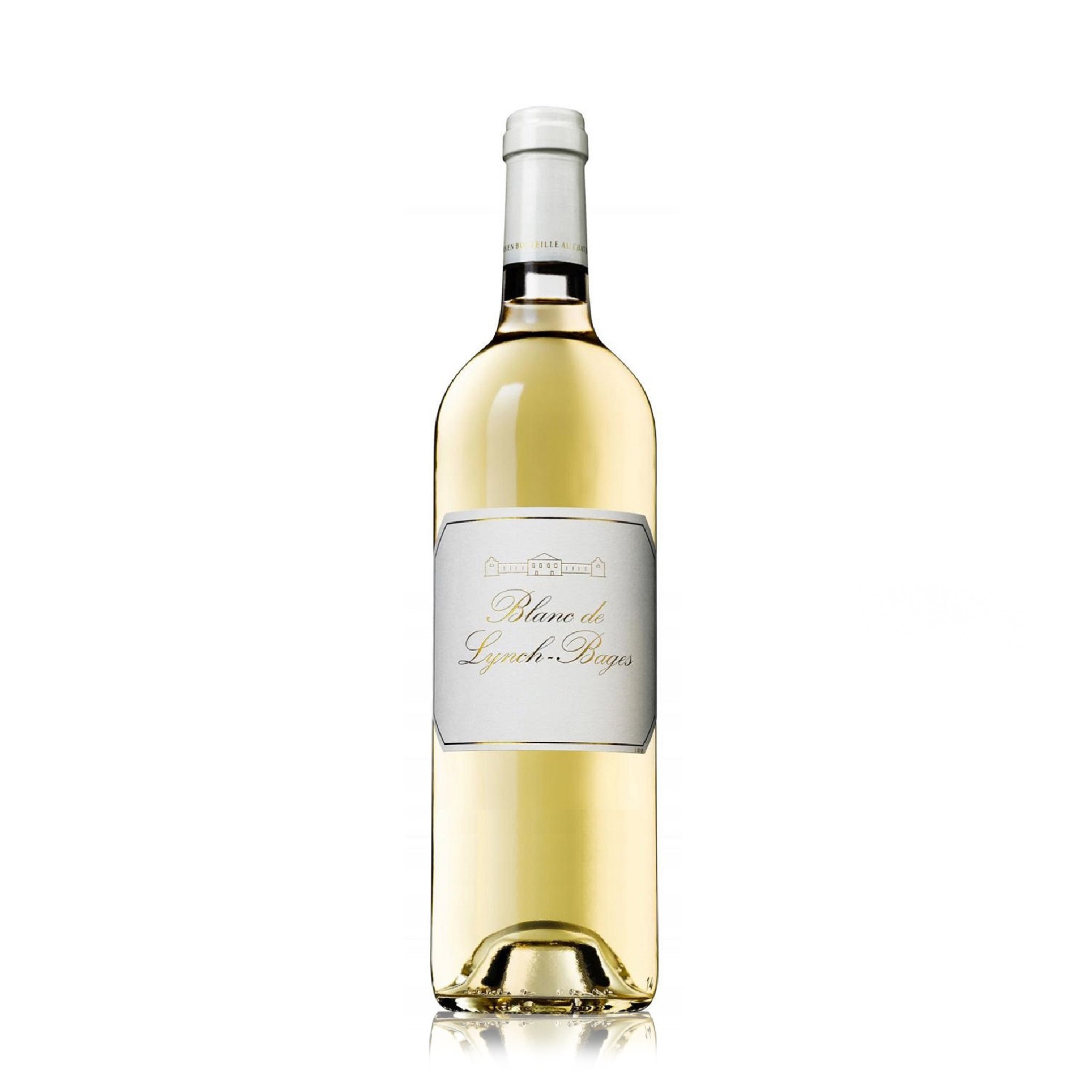 A bottle of Blanc de Lynch Bages white wine