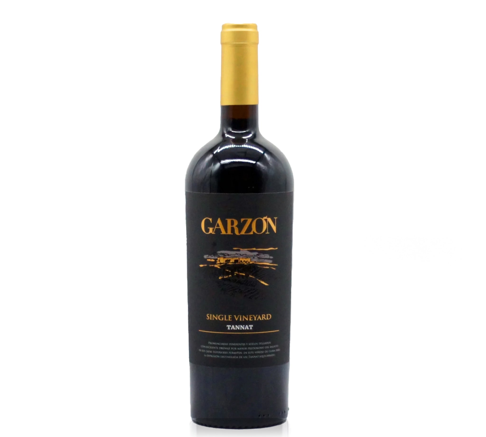 A bottle of Garzon Single Vineyard Tannat red wine.