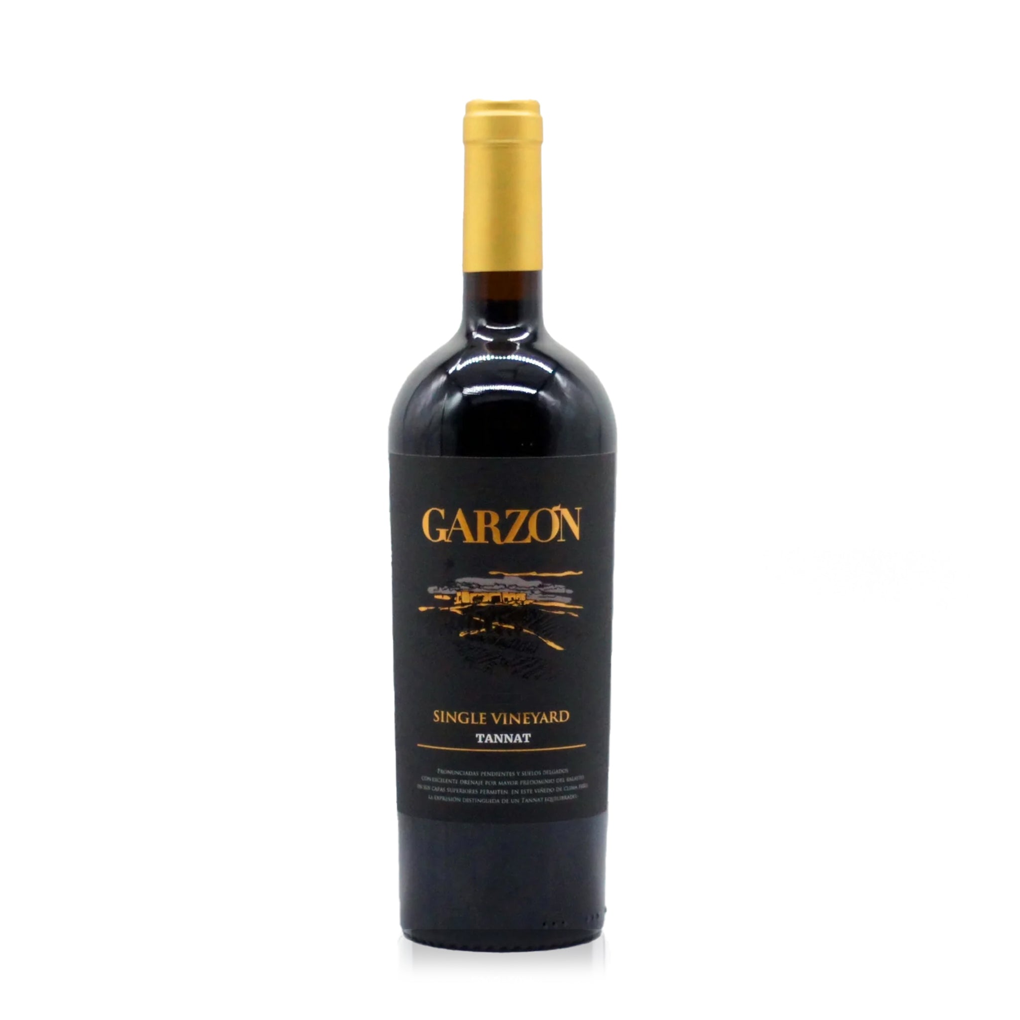 A bottle of Garzon Single Vineyard Tannat red wine.