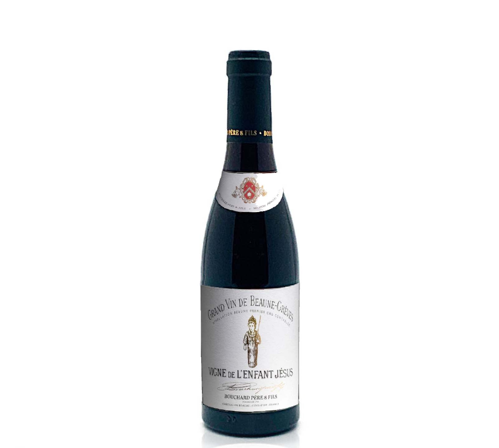 A half bottle of Bouchard Pere & Fils Beaune Greves Vigne de L'Enfant Jesus Premier Cru red wine 