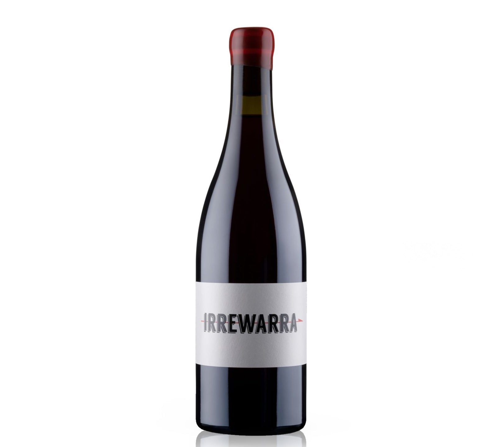 Bottle of By Farr Farrside Irrewarra Pinot Noir wine with a white label on a clear background.