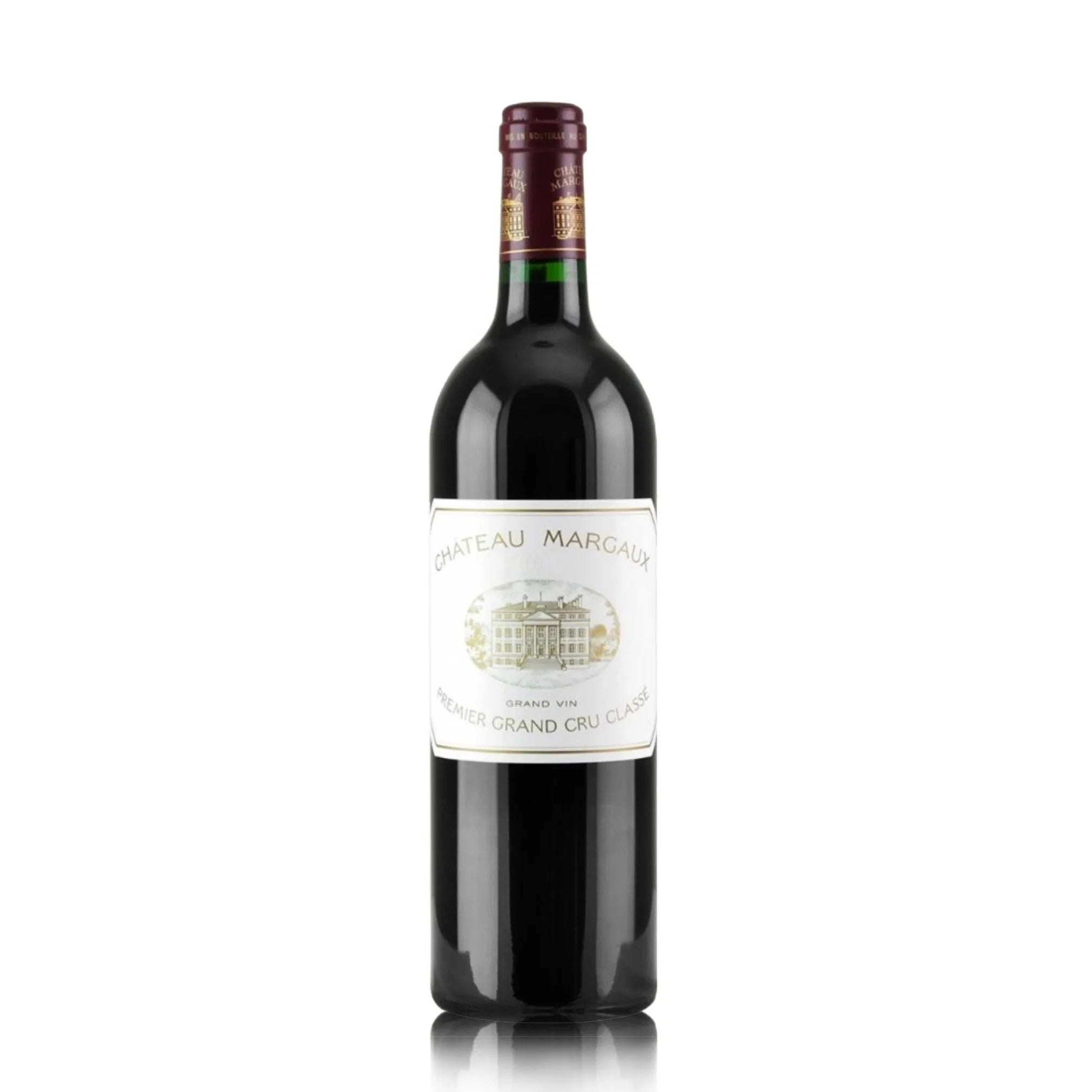 A bottle of Chateau Margaux red wine.