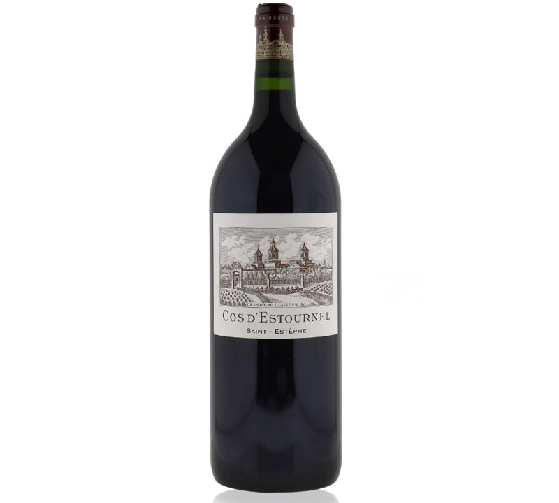 A magnum bottle of Chateau Cos D'Estournel St-Estephe red wine