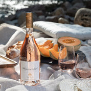 A bottle of Chateau D'Esclans Whispering Angel Provence rosé wine. 