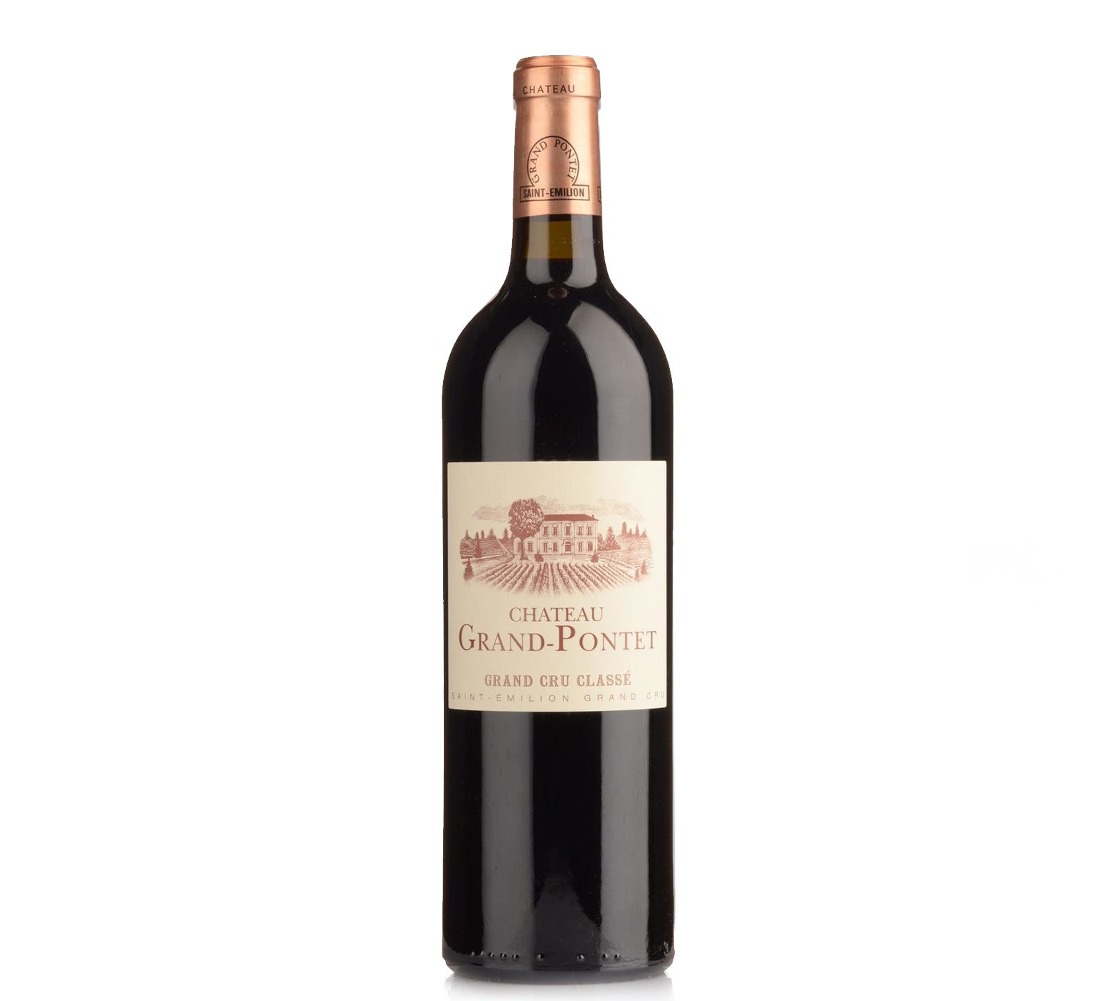 Bottle of Chateau Grand Pontet St-Emilion red wine