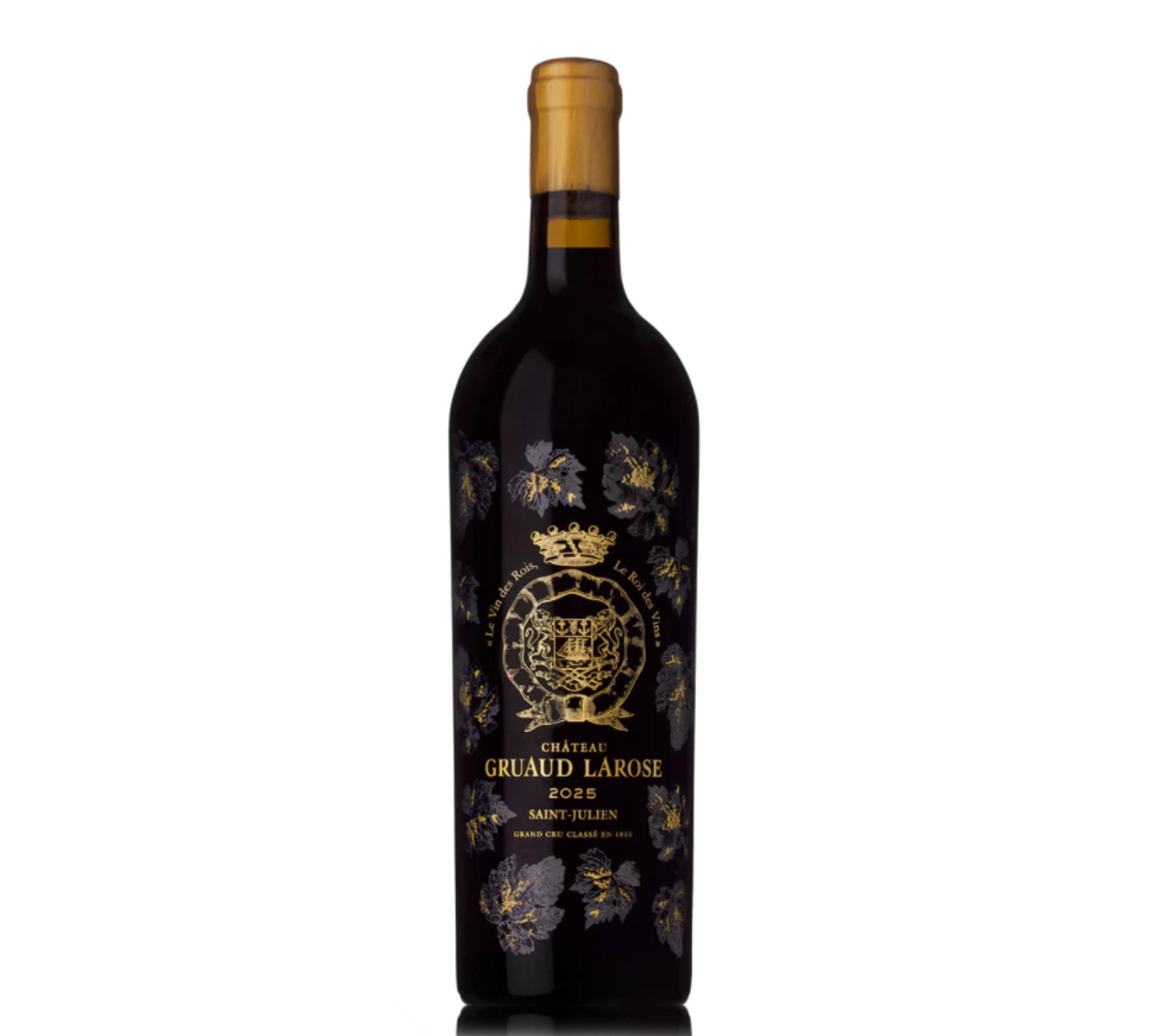 A bottle of Chateau Gruaud Larose Saint Julien 2025 red wine