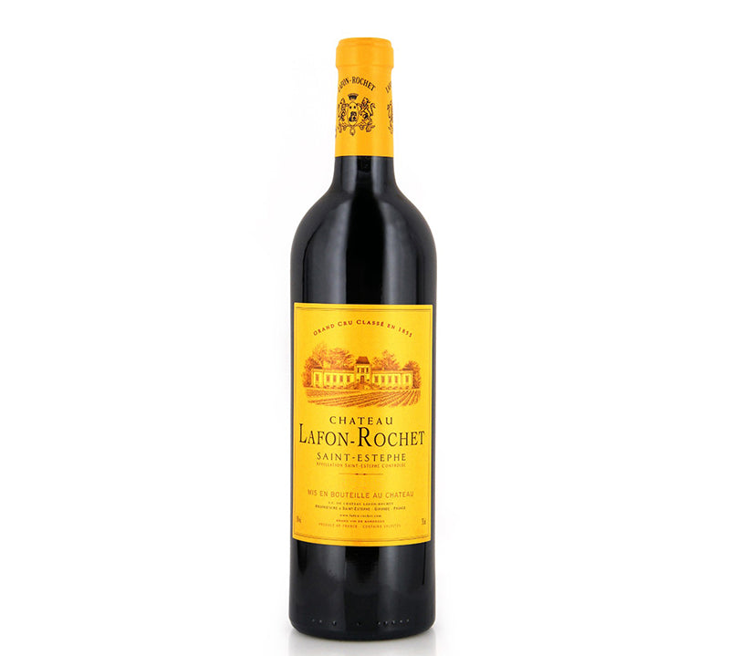Bottle of Chateau Lafon Rochet St-Estephe red wine