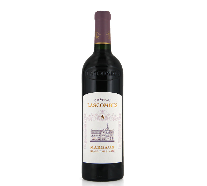A bottle of Chateau Lascombes Margaux Grand Cru red wine.