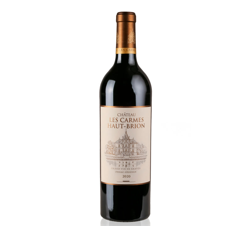 A bottle of Les Carmes Haut Brion 2020.