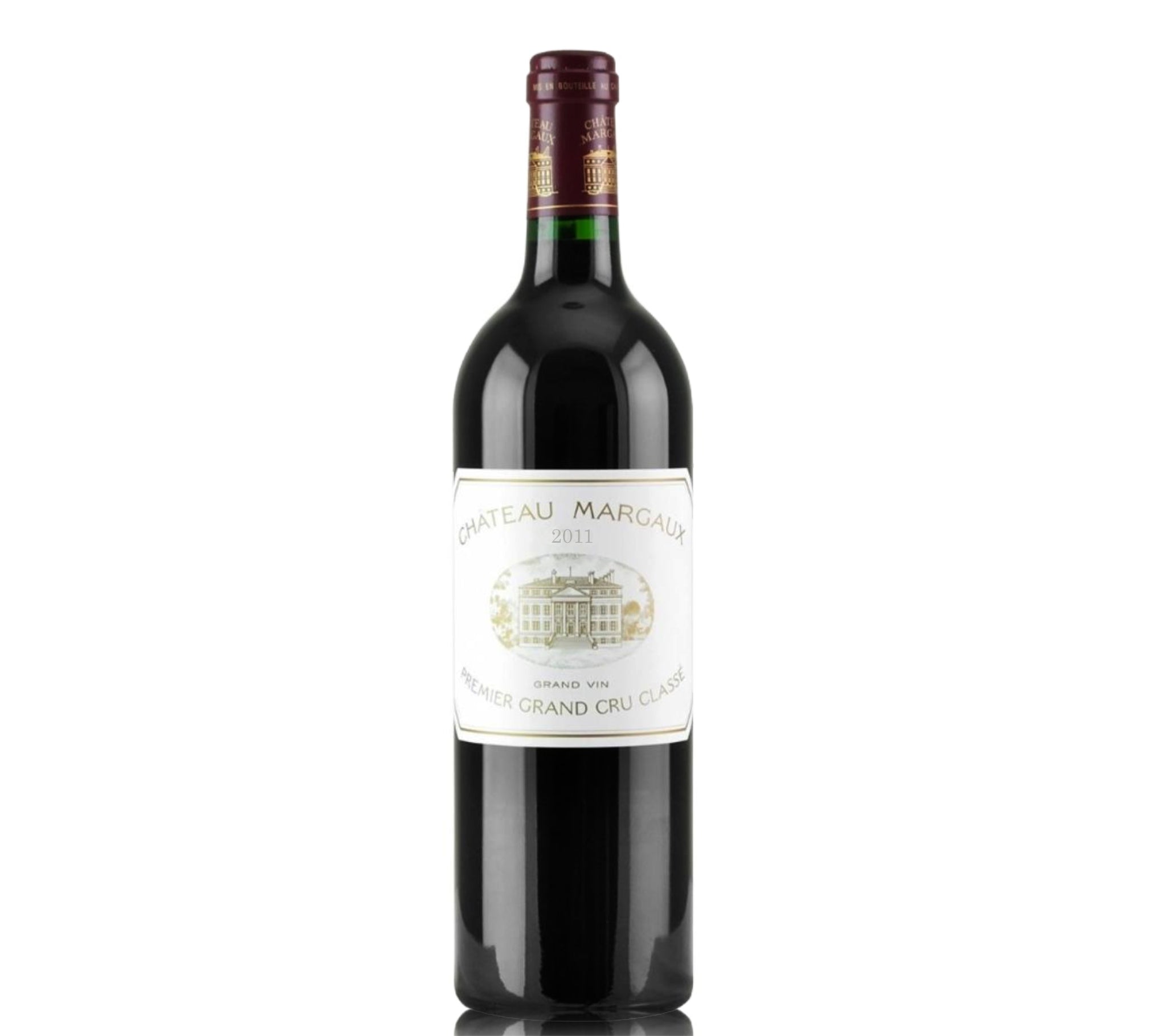 A bottle of Chateau Margaux 2011 red wine