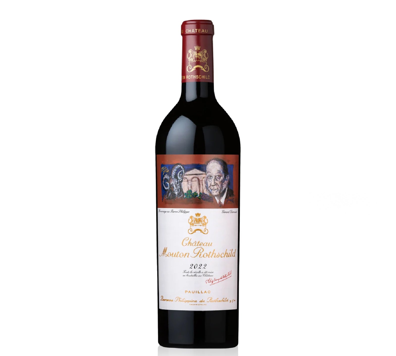 Bottle of Chateau Mouton Rothschild Pauillac 2022 red wine