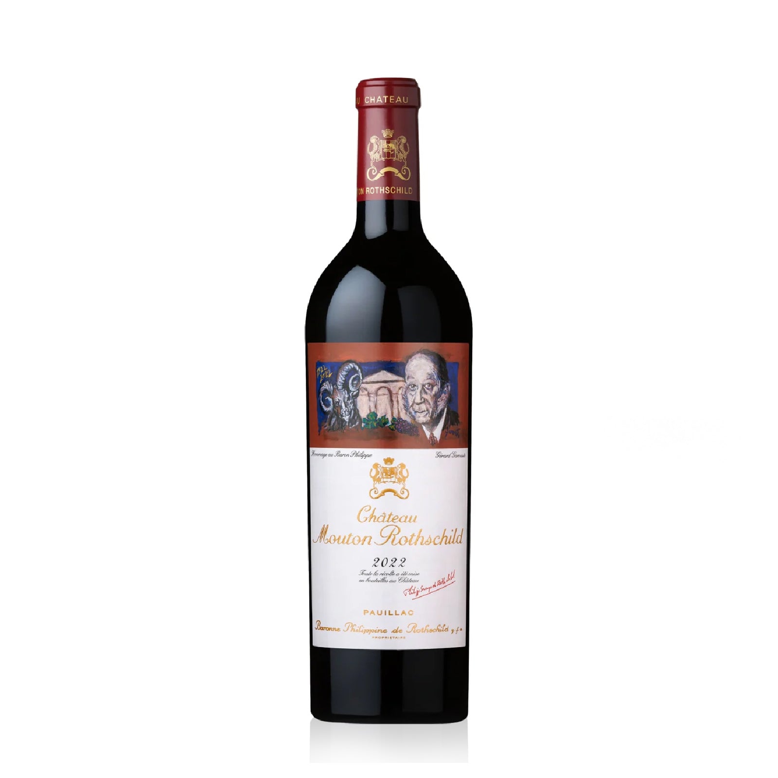 Bottle of Chateau Mouton Rothschild Pauillac 2022 red wine