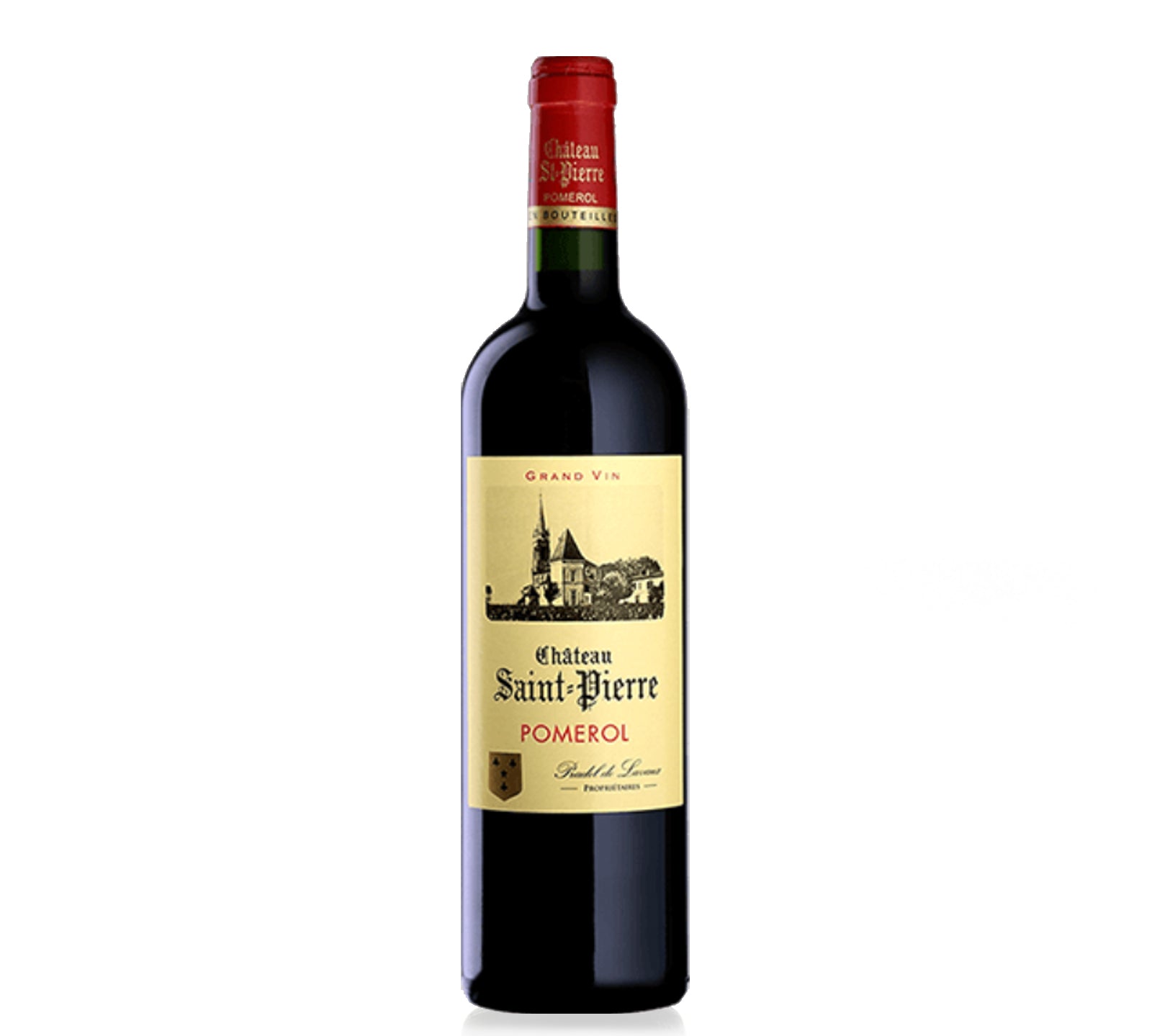 Bottle of Chateau Saint Pierre Pomerol red wine
