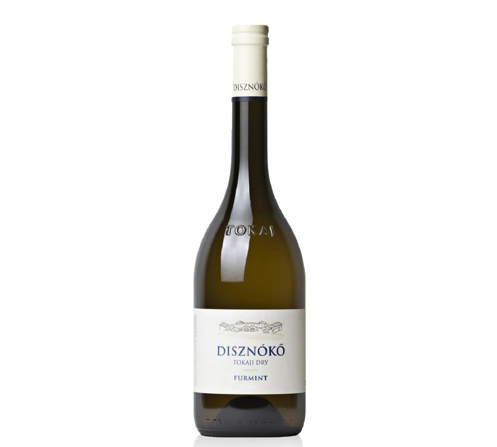 A bottle of Disznoko Dry Furmint Tokaji 2023 white wine.