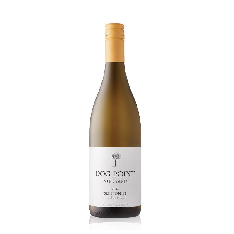 Bottle of Dog Point Section 94 Marlborough Sauvignon Blanc 2017, 750ml, showcasing vibrant citrus and tropical fruit aromas with crisp acidity and a refreshing finish.