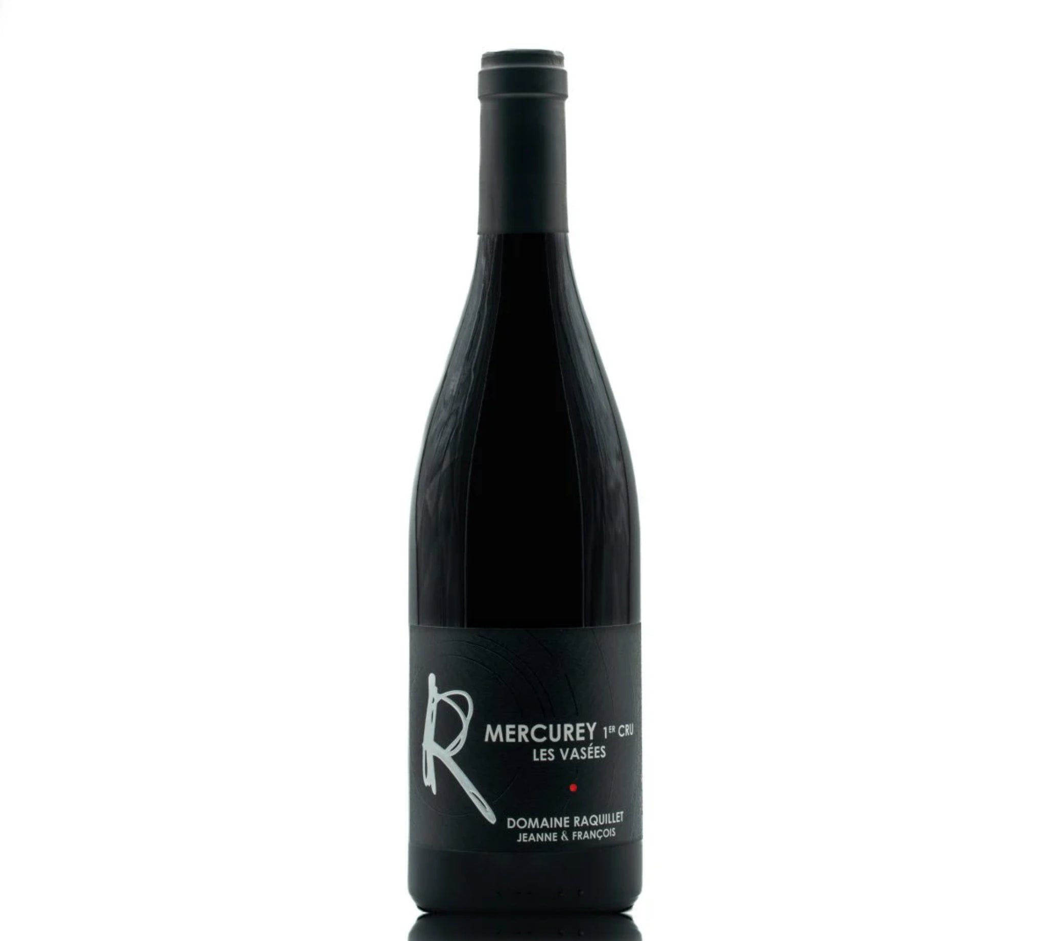 A bottle of Domaine Francois Raquillet Mercurey Les Vasees Premier Cru red wien
