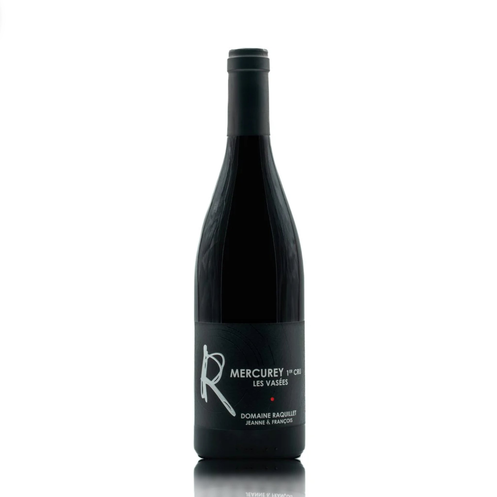A bottle of Domaine Francois Raquillet Mercurey Les Vasees Premier Cru red wien