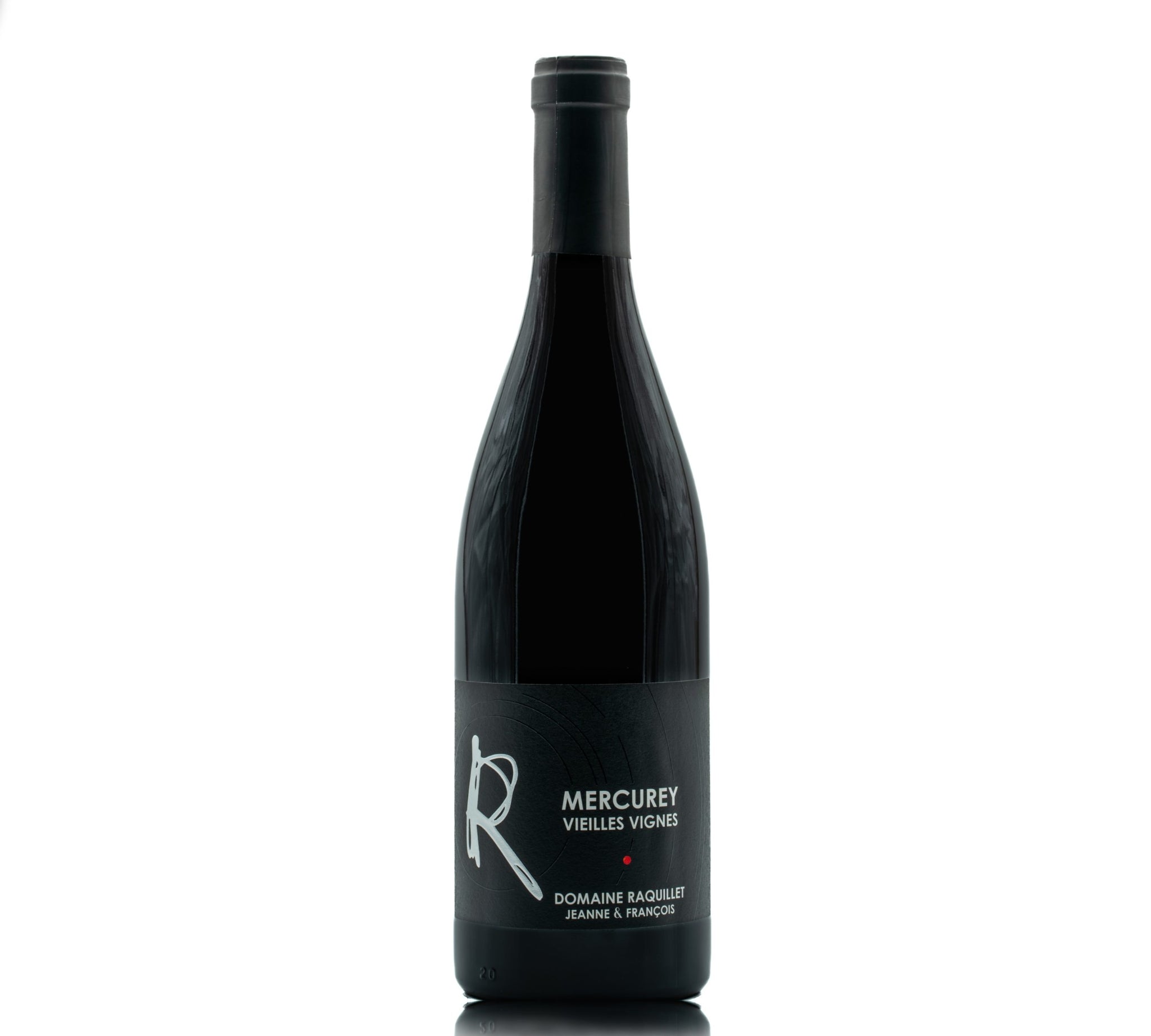 A bottlet of Domaine Raquillet Vieilles Vignes red wine