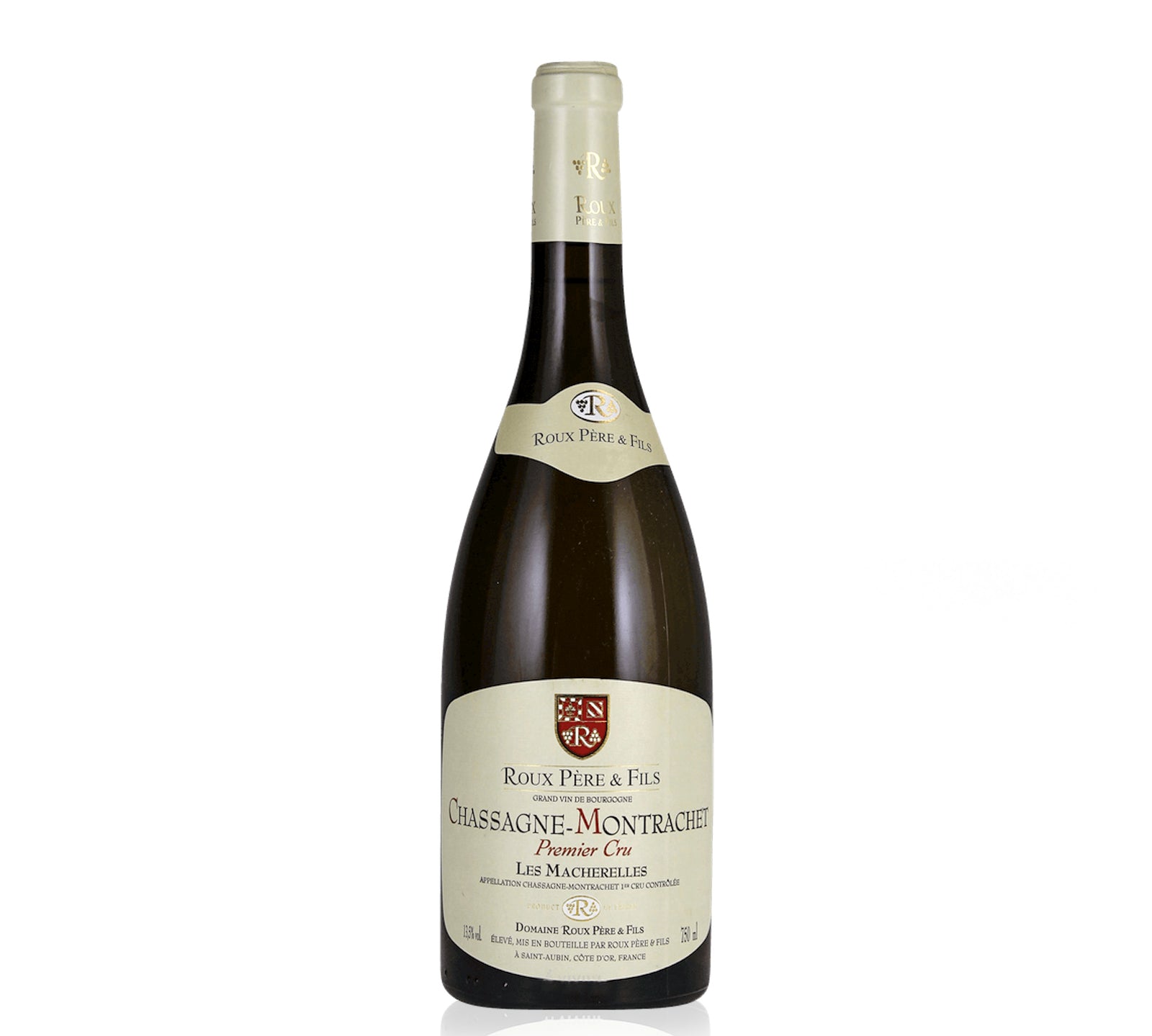 Bottle of Domaine Roux Pere & Fils Chassagne Montrachet red wine