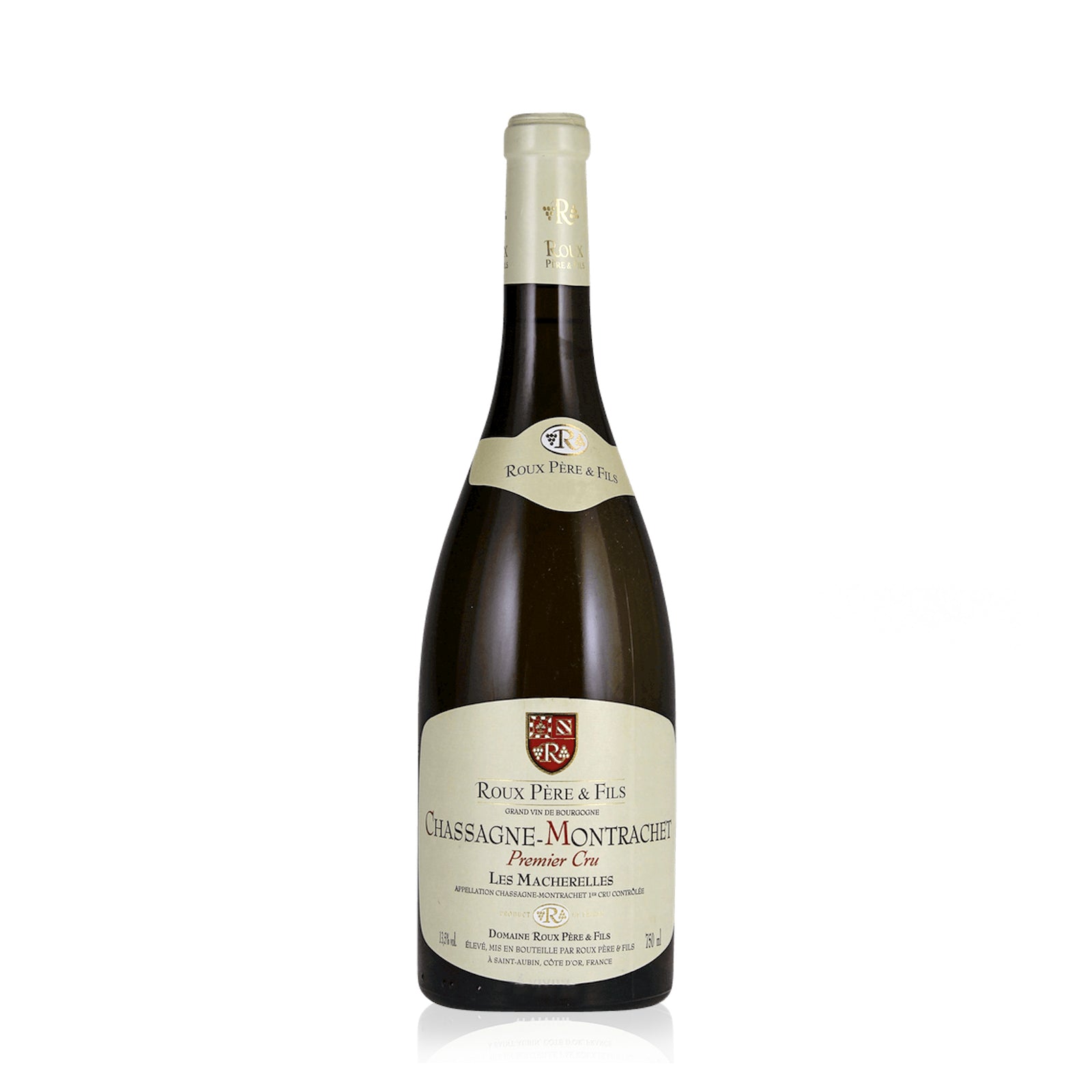 Bottle of Domaine Roux Pere & Fils Chassagne Montrachet red wine
