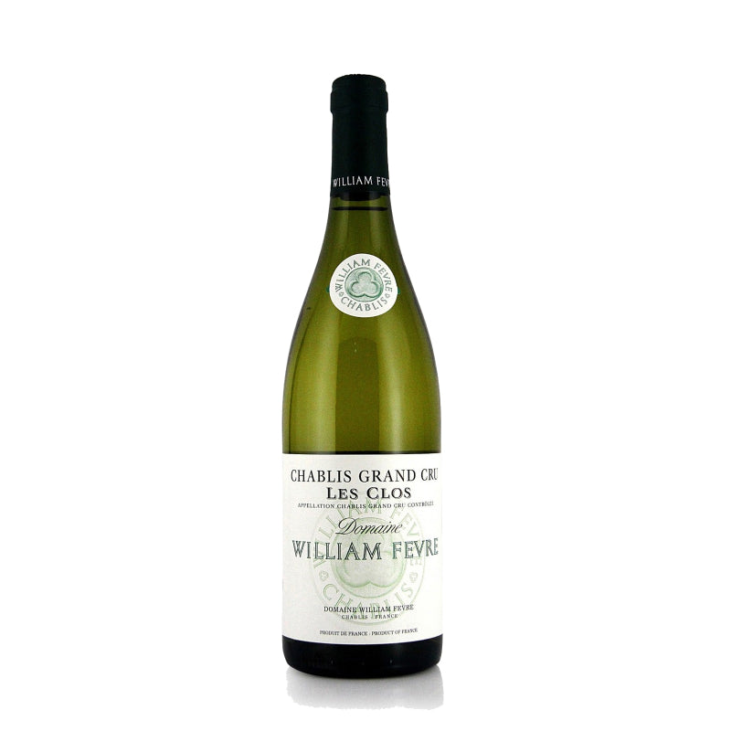 Domaine William Fevre Chablis Les Clos Grand Cru, 750ml bottle showcasing powerful structure, refined minerality, and exceptional depth from Chablis' most prestigious vineyard.
