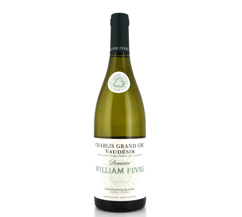 Domaine William Fevre Chablis Vaudesir Grand Cru, 750ml bottle showcasing rich, complex flavors and intense minerality from the prestigious Vaudesir Grand Cru vineyard.
