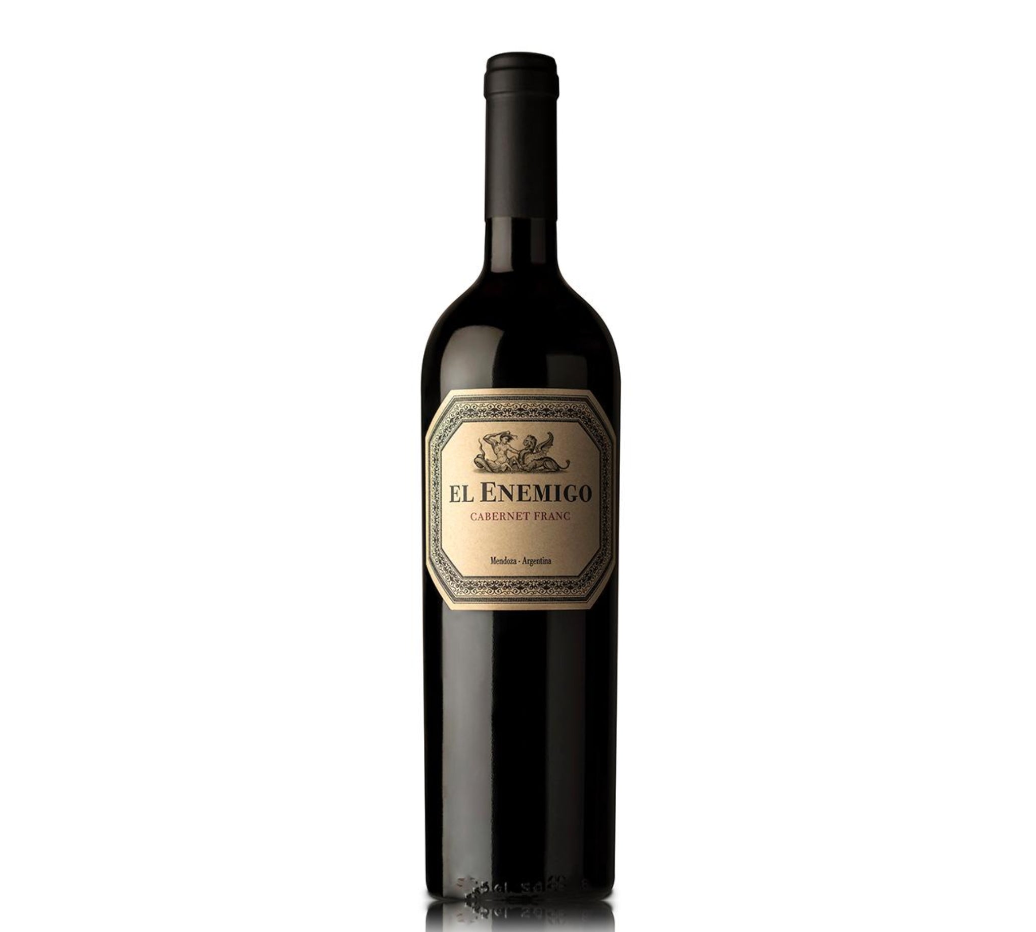 A single bottle of El Enemigo Cabernet Franc red wine.