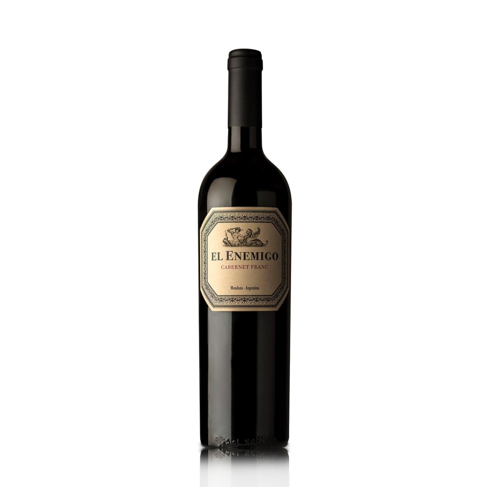 A single bottle of El Enemigo Cabernet Franc red wine.