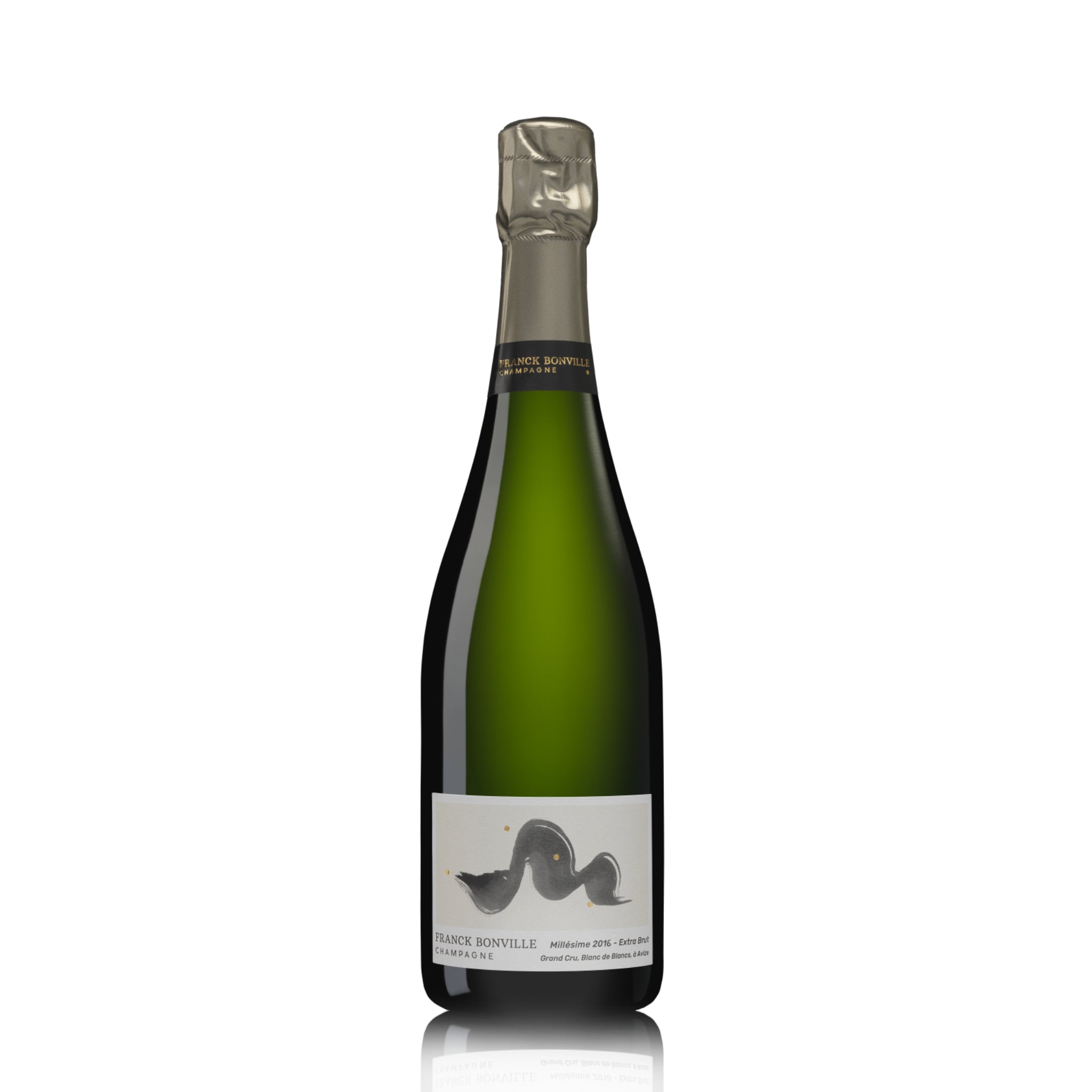 A bottle of Franck Bonville Extra Brut 2016 Champagne