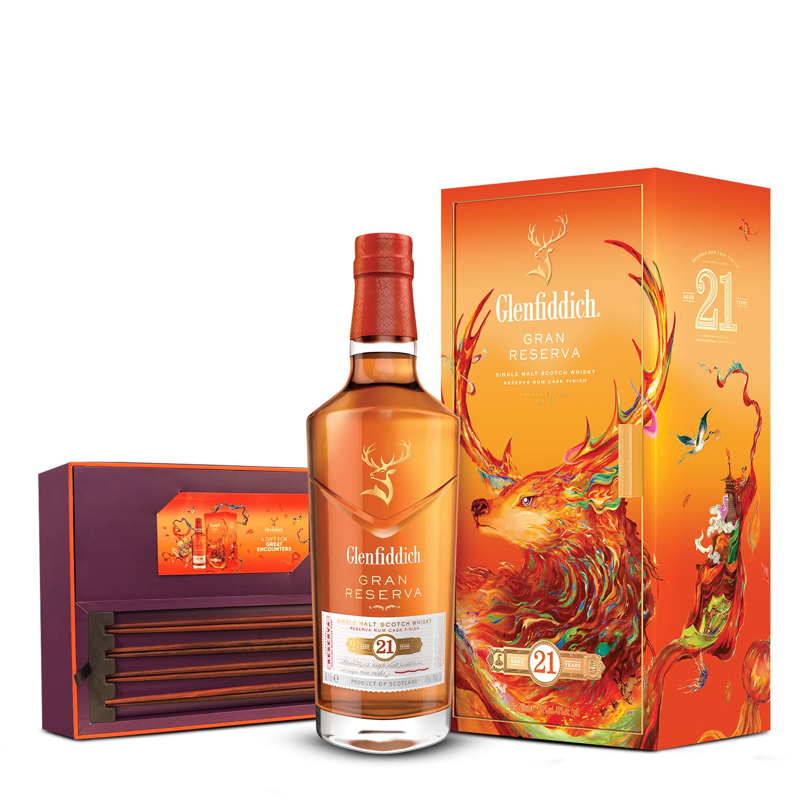 Glenfiddich 21-Year-Old Single Malt Scotch Whisky Gran Reserva 2025 Chinese New Year Edition 700ml