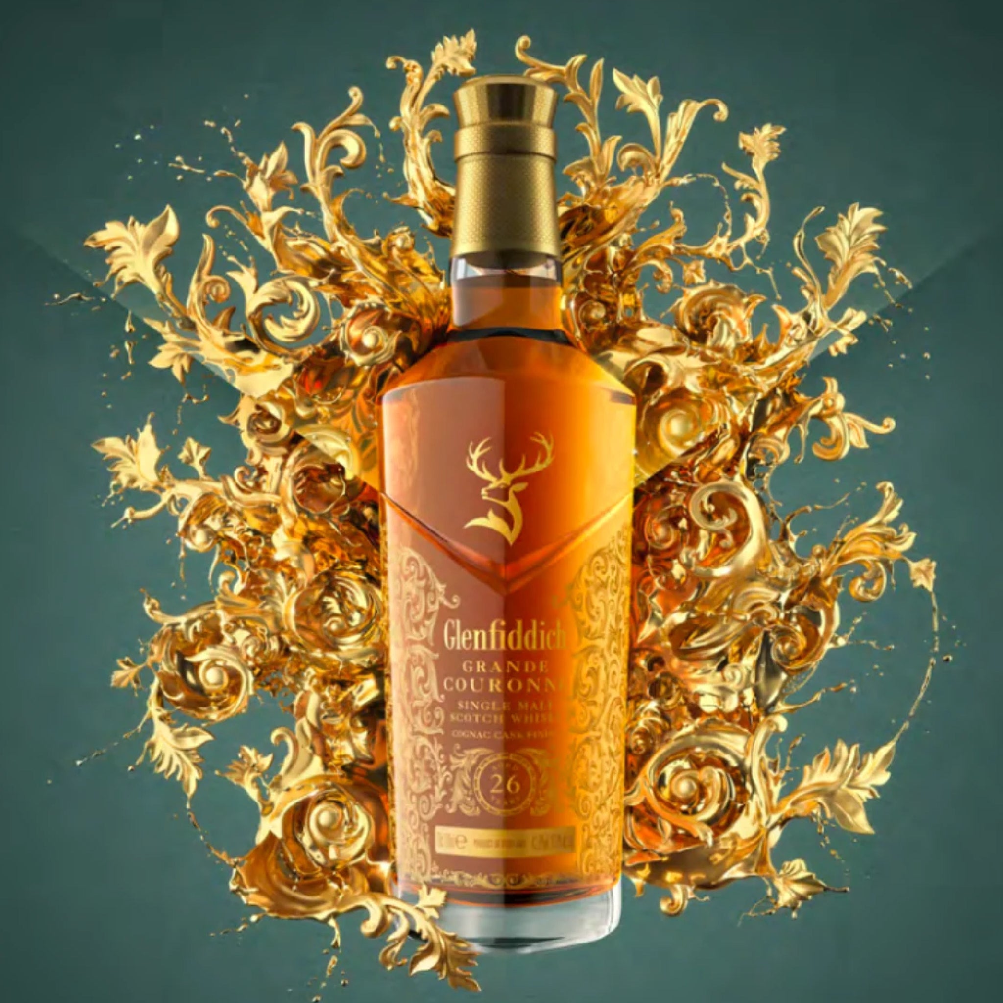 A bottle of Glenfiddich Grande Couronne Whisky 26Yrs 700ml.