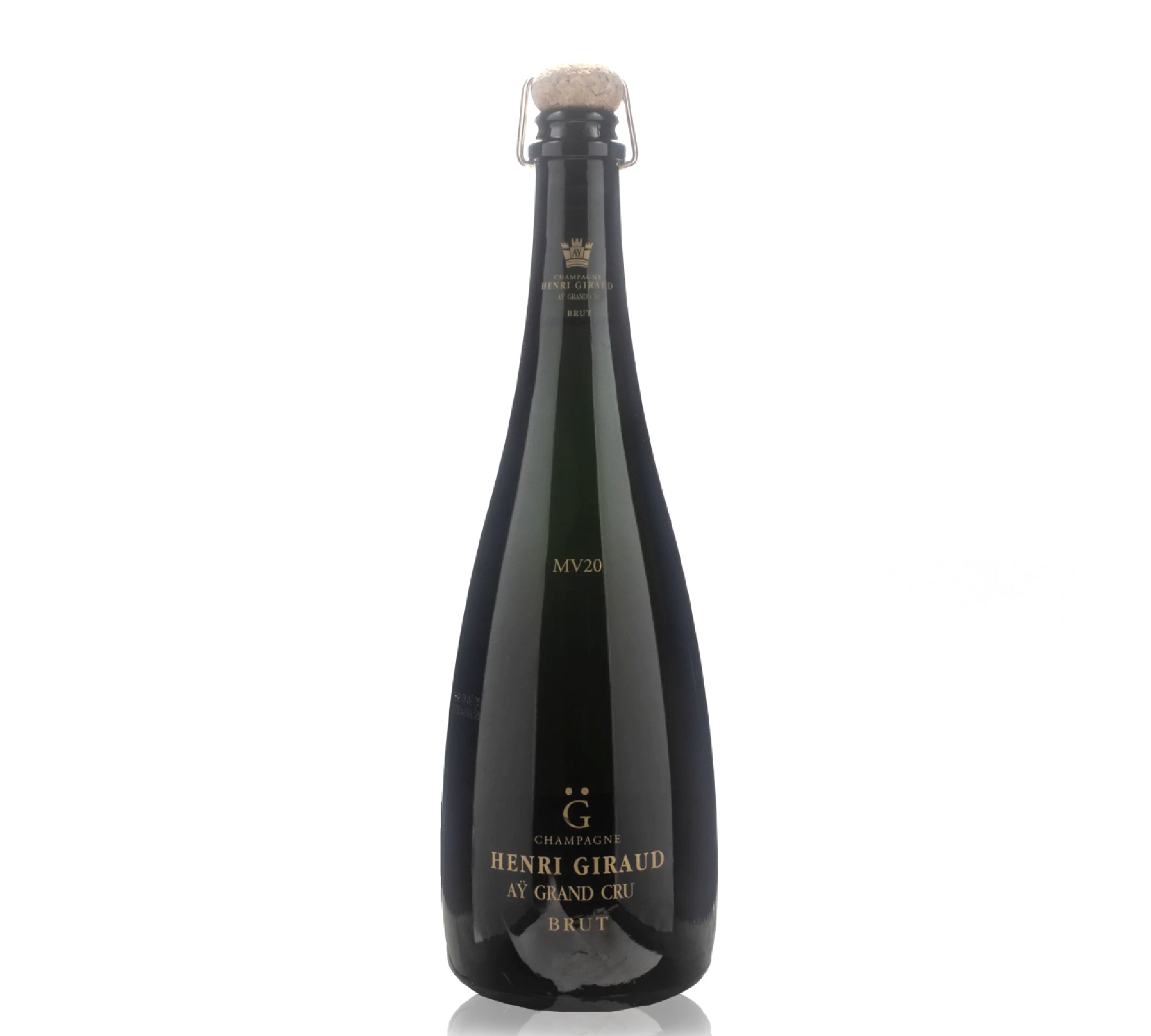 A bottle of Henri Giraud Champagne Ay Grand Cru MV20