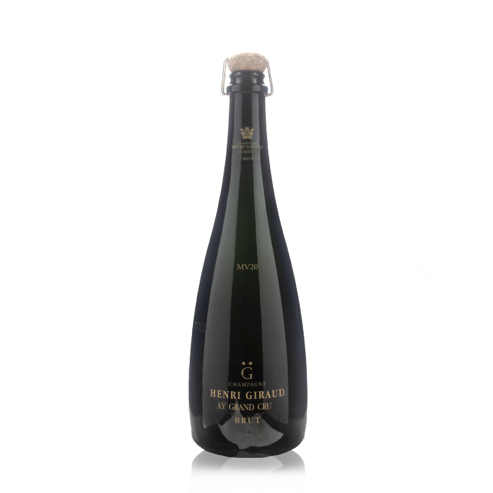 A bottle of Henri Giraud Champagne Ay Grand Cru MV20