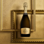 Bottle of Henriot Champagne Cuvée Hemera 2013 with citrus, white fruit, and toasted brioche notes.