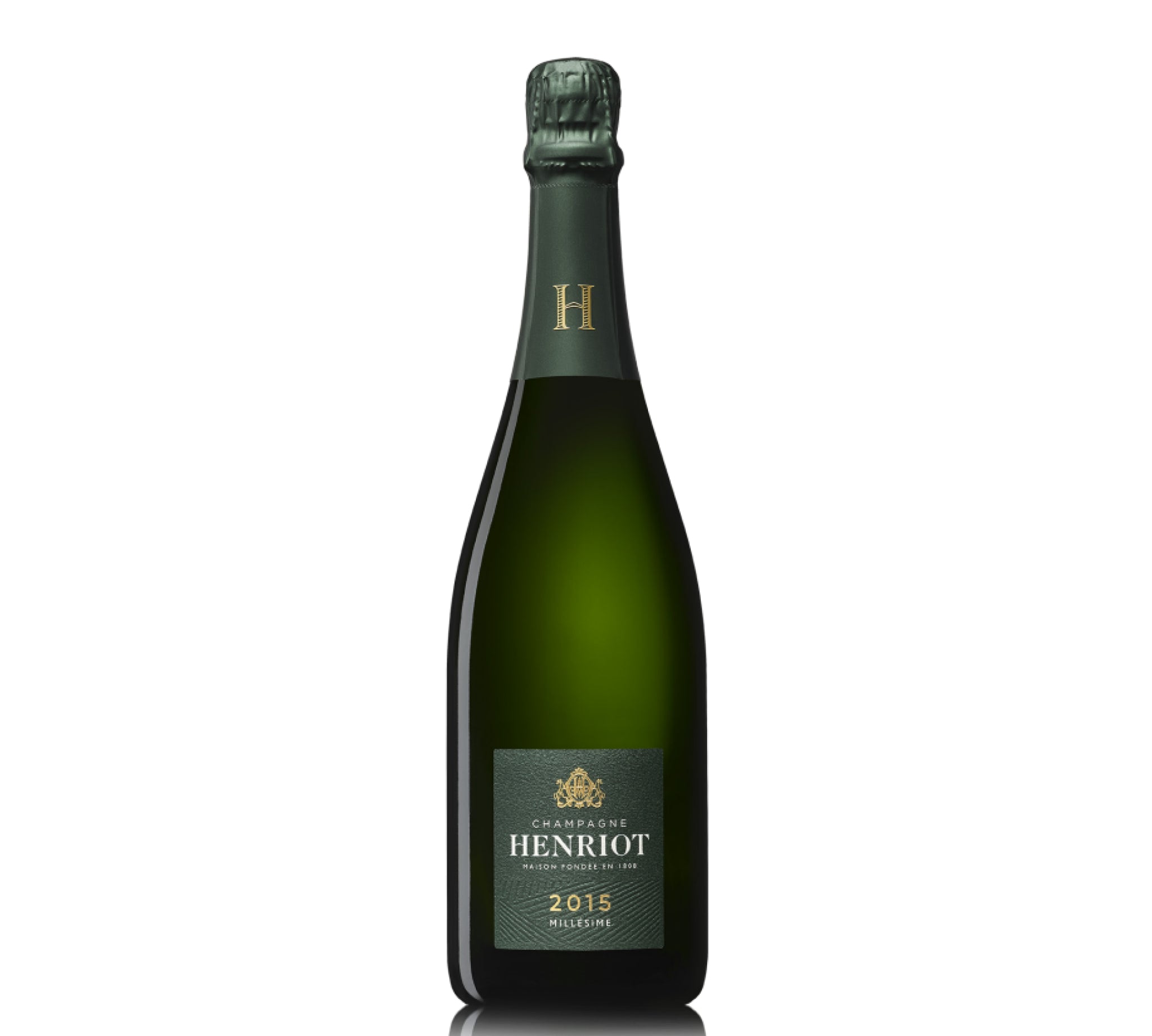 A bottle of Champagne Henriot 2015 Millesimé.