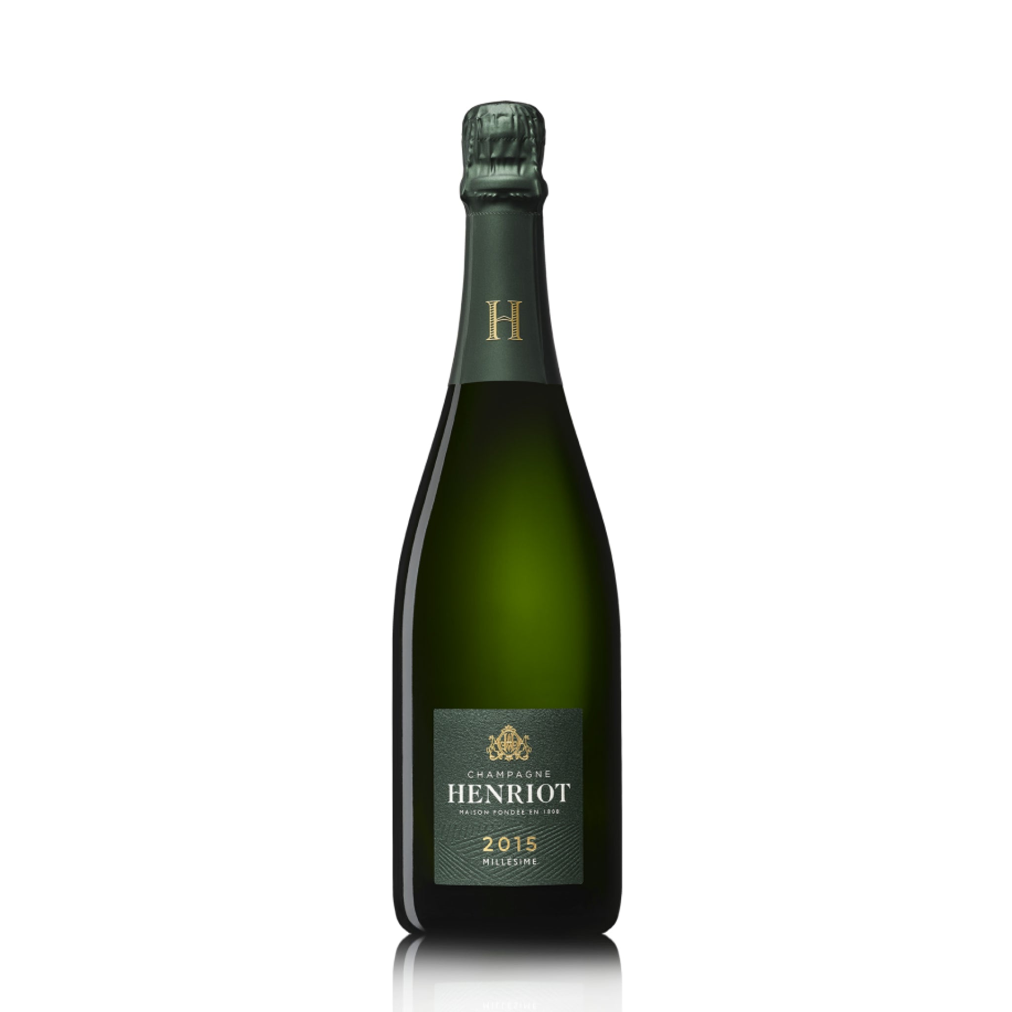 A bottle of Champagne Henriot 2015 Millesimé.