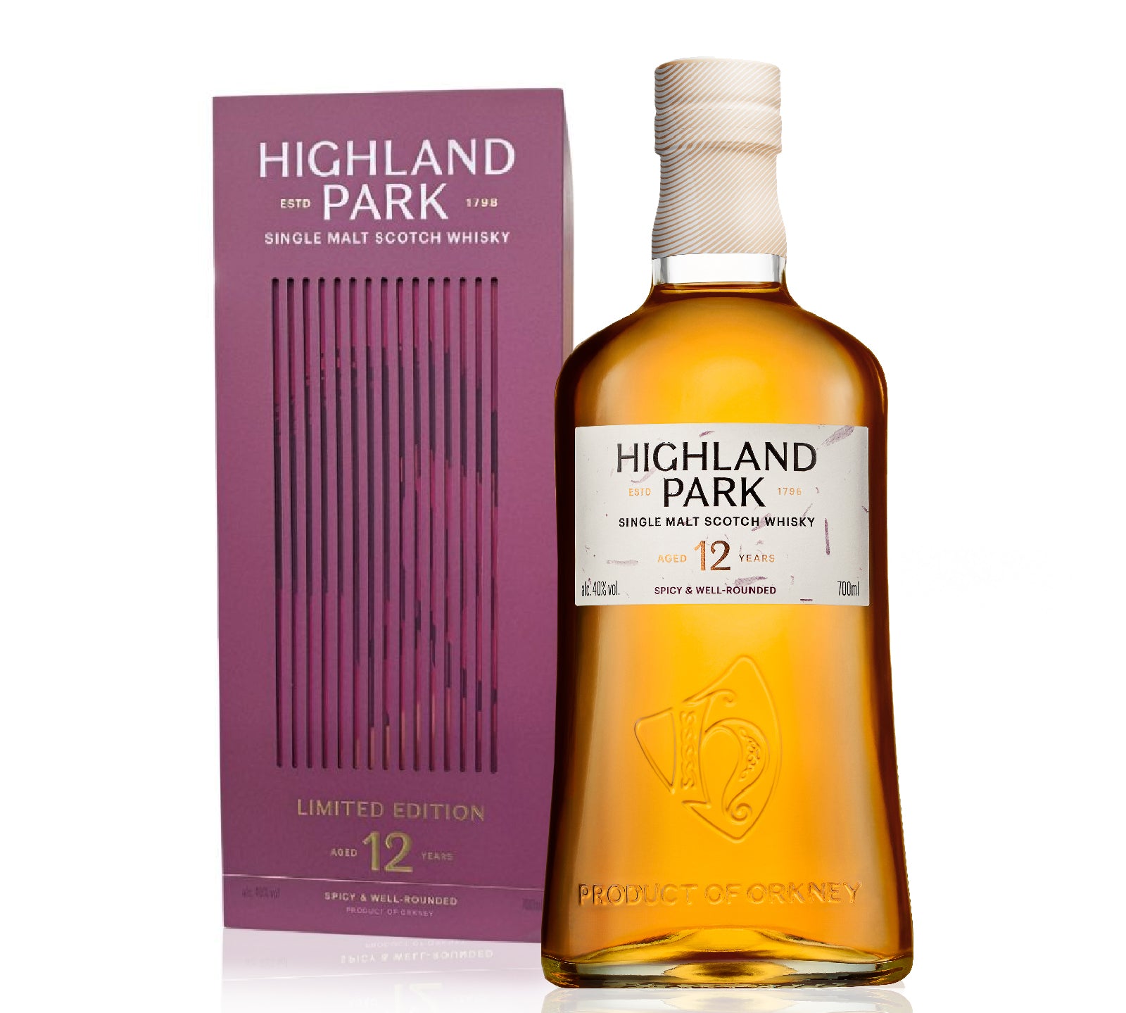 Highland Park whisky bottle 12yrs