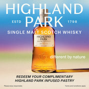 Bottle of 15 Yrs Highland Park Single Malt Scotch Whisky with honey, heather, smoke, and spice notes.