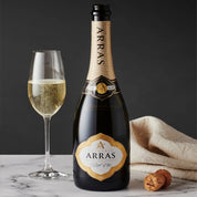 A bottle of House of Arras Brut elite sparkling wine.