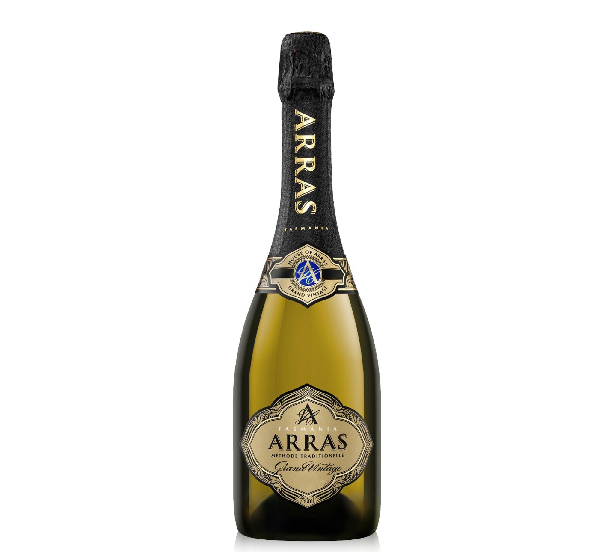 A bottle of House of Arras Grand Vintage sparkling wine.
