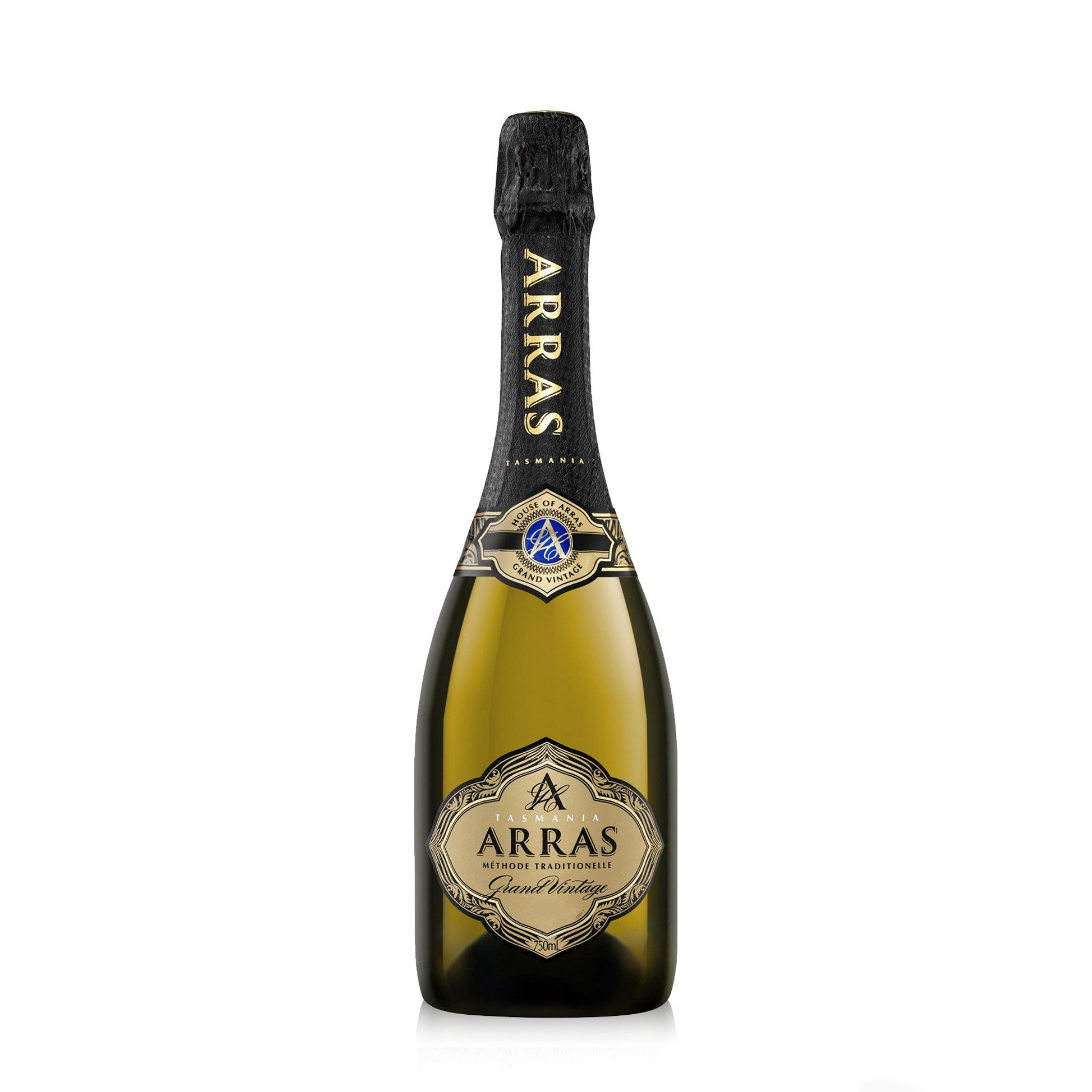 A bottle of House of Arras Grand Vintage sparkling wine.