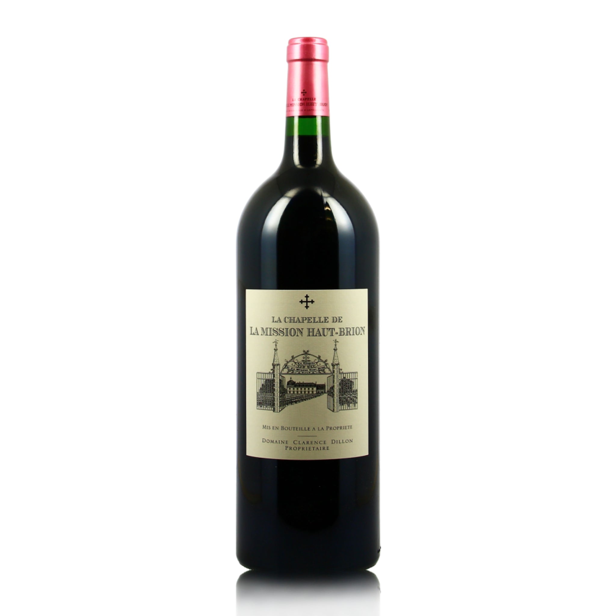 A magnum bottle of La hapelle de La Mission Haut Brion red wine